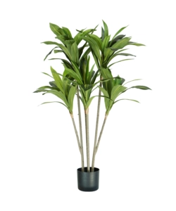 Pianta di dracaena in polietilene con 88 foglie, 130 cm