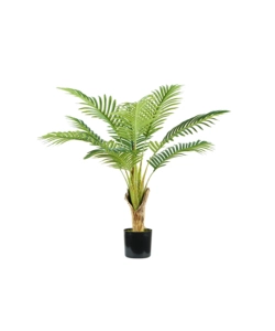 Pianta di palma areca in polietilene con 9 foglie, 90 cm