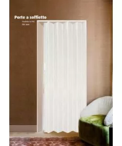 Porta a soffietto da interno colore bianco venato, 82x214 cm