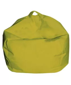 Pouf 'comodone' in nylon giallo, 65x65x62 cm