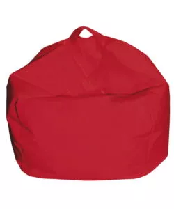 Pouf 'comodone' in nylon rosso, 65x65x62 cm