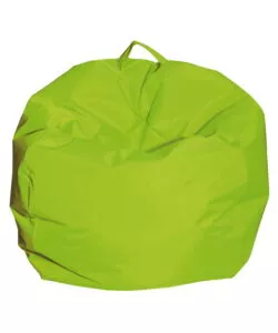 Pouf 'comodone' in nylon verde, 65x65x62 cm