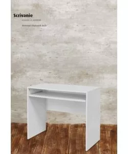 Scrivania con piano estraibile colore bianco, 90x45x74 cm