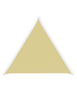 Tenda vela da esterno triangolare ombreggiante in poliestere colore beige, 3,6x3,6x3,6 metri