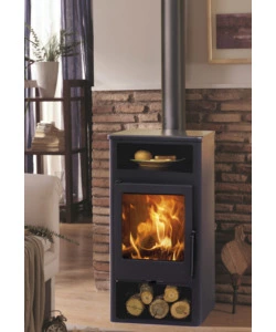 Stufa a legna panadero "aurora" grigio 5,9 kw