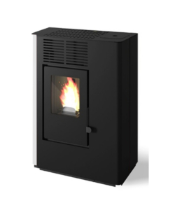 Stufa a pellet slim punto fuoco 'lia' bianco 8,0 kw