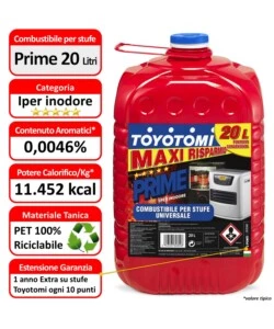 Combustibile liquido "toyotomi prime", 20 litri