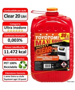 Combustibile liquido "toyotomi clear", 20 litri