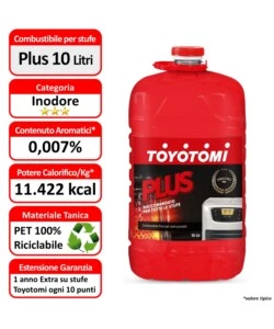 Combustibile liquido "toyotomi plus", 10 litri