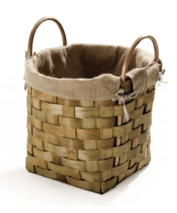 Cesta portalegna con manici diametro 45 cm, altezza 41-55 cm