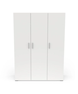 Armadio 3 ante "izzy" colore bianco opaco, 134,6x51,7x185,7 cm