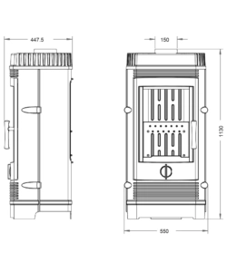 Stufa a legna invicta 'gomont' nero 12 kw