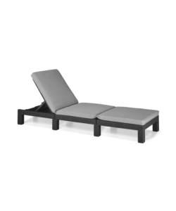 Lettino prendisole 'daytona sunlounger' colore grafite, 187,5x58x29 cm - keter