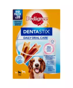 Snack igiene orale per cani di taglia media pedigree 'dentastix', 28 pezzi