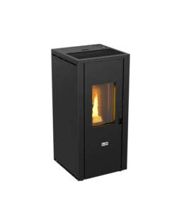 Stufa a pellet ermetica canadian stove "design evo" nero 7 kw