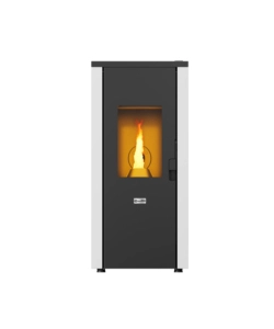 Stufa a pellet ermetica canadian stove 'design evo' bianco 8,3 kw