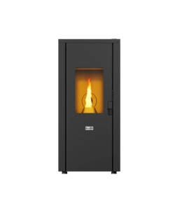 Stufa a pellet ermetica canadian stove 'design evo' nero 8,3 kw