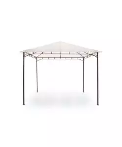 Gazebo da esterno 'rodi' in ferro e poliestere colore sabbia, 300x300x255 cm