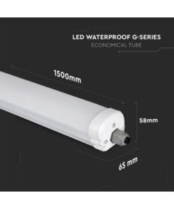 Led impermeabile 48 w 4000 k 5760 lm, 150 cm