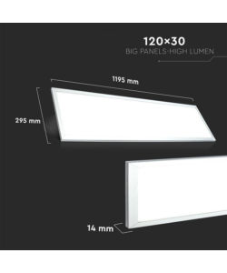 Pannello led 29 w 6000 k 3960 lm con driver incluso, 1195x295x12,5 mm