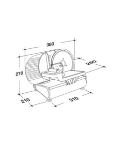 Affettatrice 'ausonia 190', con lama in acciaio inox 190 mm - 100w