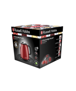 Bollitore elettrico in acciaio inossidabile rosso, 1 litro - russel hobbs