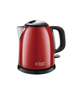 Bollitore elettrico in acciaio inossidabile rosso, 1 litro - russel hobbs