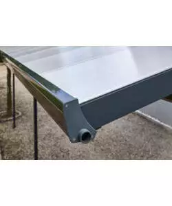 Pergola da esterno in alluminio colore antracite con copertura in policarbonato, 3x3 metri