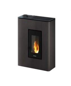 Stufa a pellet slim ermetica freepoint 'atrium' antracite 5,2 kw