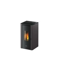 Stufa a pellet ermetica freepoint 'indigo' antracite 7 kw