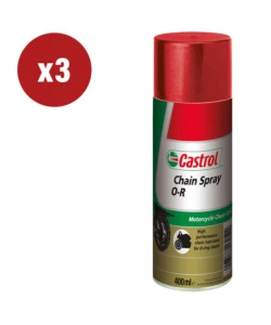 3 pezziolio castrol chain spray o r 0,4lt