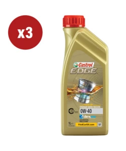 3 pezziolio castrol edge 0w-40 1l