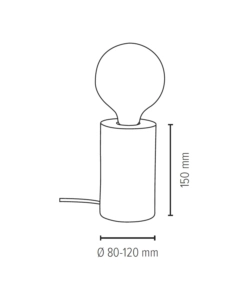 Lumetto 'trabo' con base in pino h15 cm, e27