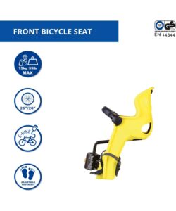 SEGGIOLINO ANTERIORE PER BICLETTA BELLELLI "FRECCIA" HI VIZ, PORTATA MASSIMA 15 KG