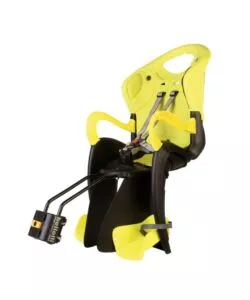 Seggiolino bici posteriore bellelli 'tiger' giallo, portata massima 22 kg