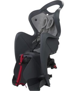 SEGGIOLINO POSTERIORE PER BICICLETTA BELLELLI 'MR FOX' DARK GREY, PORTATA MASSIMA 22 KG