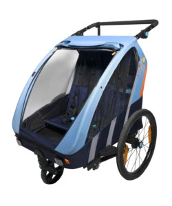 Rimorchio passeggino bici 2in1 azzurro - bellelli