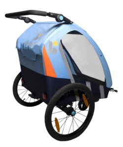 Rimorchio passeggino bici 2in1 azzurro - bellelli