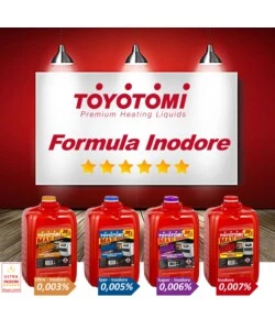 6 taniche da 20 litri di combustibile liquido "toyotomi plus" - totale di 120 litri