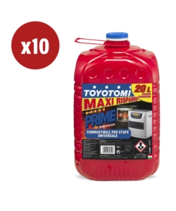 10 taniche da 20 litri di combustibile liquido 'toyotomi prime' - totale di 200 litri