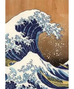 Quadro in legno 'hokusai', 47x67 cm