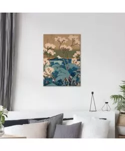 Quadro in legno "japanese flower", 47x67 cm