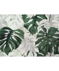 Fotomurale adesivo 'tropical leaves' in pvc, 312x280 cm