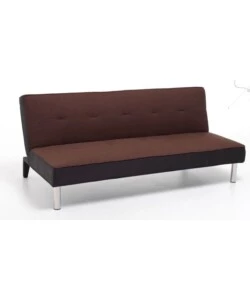 Divano letto 'oliver' in tessuto marrone, 180x93x77 cm