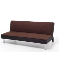 Divano letto 'oliver' in tessuto marrone, 180x93x77 cm