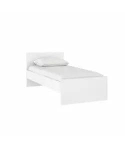 Letto singolo bianco lucido, 90x190 cm