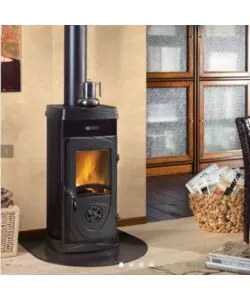 Stufa a legna la nordica + extraflame "super junior" nero 5 kw