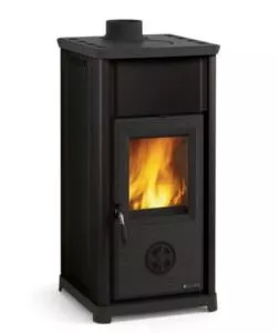 Stufa a legna la nordica + extraflame 'tea' nero 6,6 kw