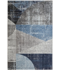 Tappeto 'double' blu celeste, 110x170 cm