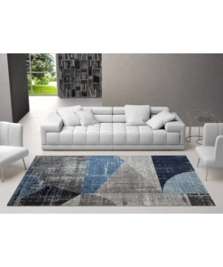 Tappeto "double" blu celeste, 160x230 cm